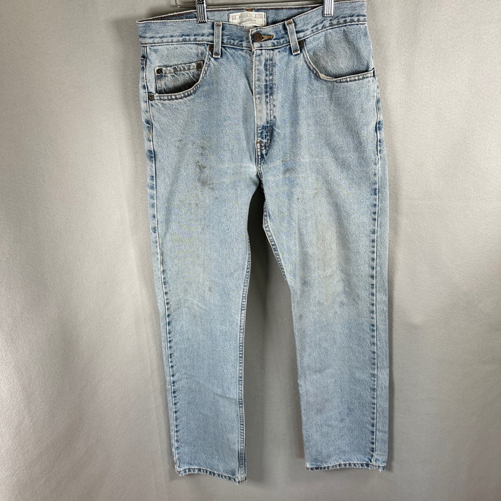 VTG Levi Strauss Signature Jeans Mens W33 Regular Fit Light Wash Blue Denim GUC